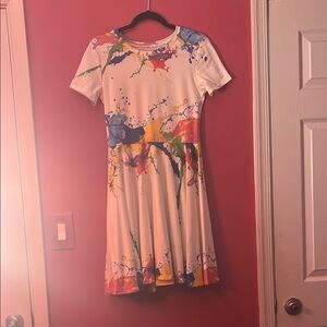 Colorful Splatter Print Dress